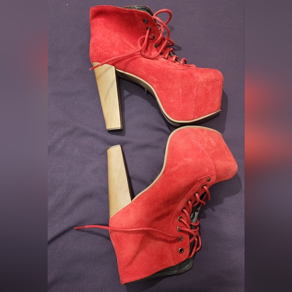 Jeffrey Campbell Lita Red Booties - Picture 5 of 11